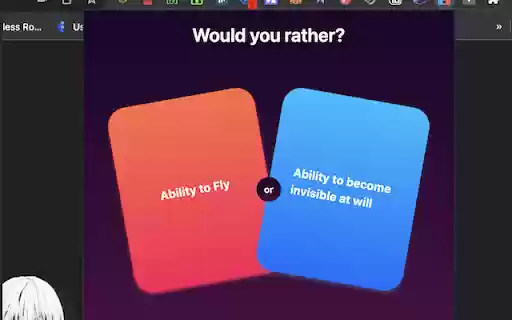 Would You Rather Pro  from Chrome web store to be run with OffiDocs Chromium online