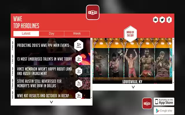 WWE News Sportfusion  from Chrome web store to be run with OffiDocs Chromium online