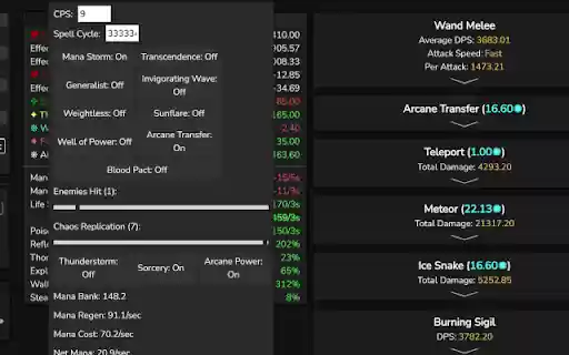 Wynnbuilder Mana Calculator  from Chrome web store to be run with OffiDocs Chromium online