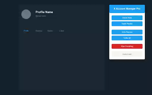 X Account Manager Pro from Chrome web store to be run with OffiDocs Chromium online X Account Manager Pro from Chrome web store to be run with OffiDocs Chromium online