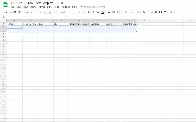 Xero to Revolut generator  from Chrome web store to be run with OffiDocs Chromium online