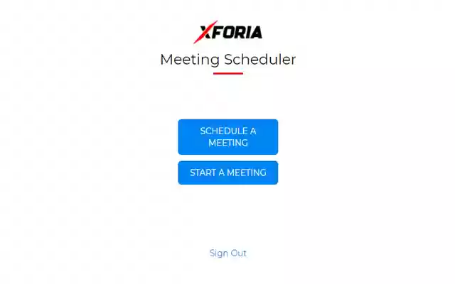 XForia Meeting Scheduler  from Chrome web store to be run with OffiDocs Chromium online