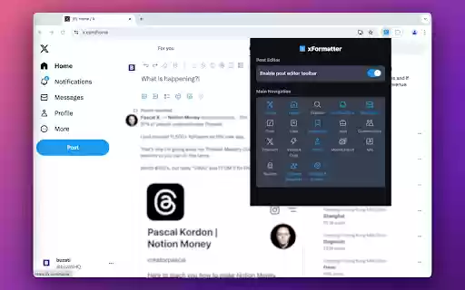 xFormatter Formatting Your Tweets  from Chrome web store to be run with OffiDocs Chromium online