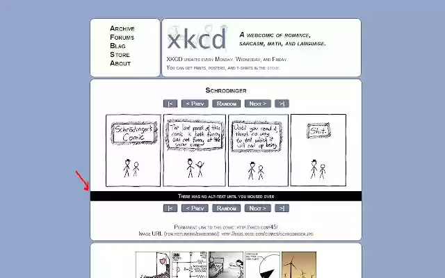 XKCD Hovertext  from Chrome web store to be run with OffiDocs Chromium online