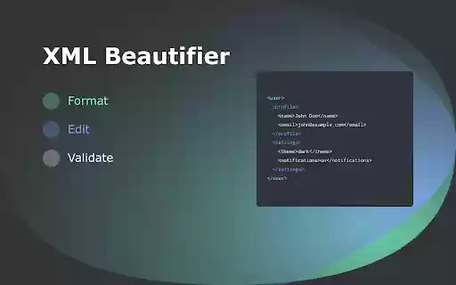 XML Beautifier  from Chrome web store to be run with OffiDocs Chromium online