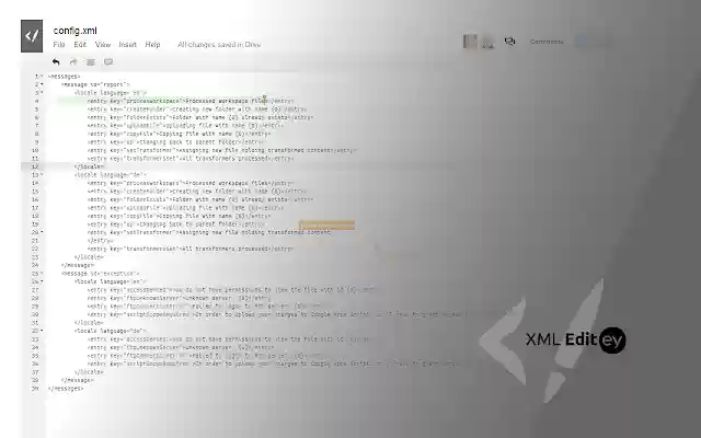 XML Editey  from Chrome web store to be run with OffiDocs Chromium online