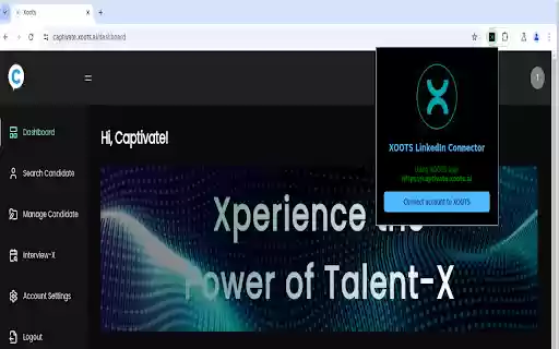 XOOTS Linkedin Connector  from Chrome web store to be run with OffiDocs Chromium online