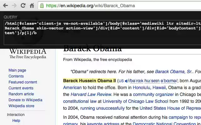 XPath Helper  from Chrome web store to be run with OffiDocs Chromium online