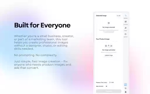XSocialAI | Create Ads  Product Images in 3 clicks  from Chrome web store to be run with OffiDocs Chromium online