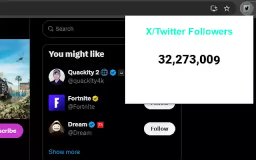 X/Twitter Live Follower Count from Chrome web store to be run with OffiDocs Chromium online X/Twitter Live Follower Count from Chrome web store to be run with OffiDocs Chromium online