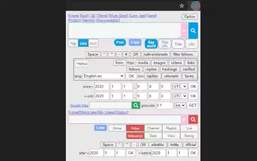 X Twitter_Youtube Search helper  from Chrome web store to be run with OffiDocs Chromium online