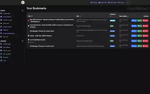 XYZ Bookmarks  from Chrome web store to be run with OffiDocs Chromium online