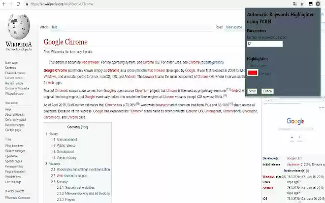 YAKE!  from Chrome web store to be run with OffiDocs Chromium online