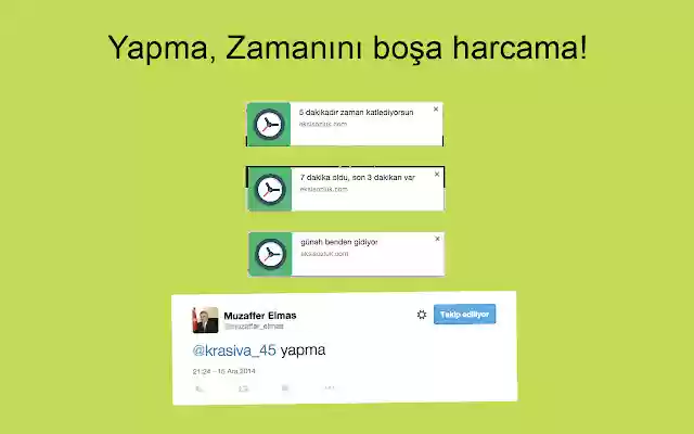 yapma zamanını boşa harcama from Chrome web store to be run with OffiDocs Chromium online yapma zamanını boşa harcama from Chrome web store to be run with OffiDocs Chromium online