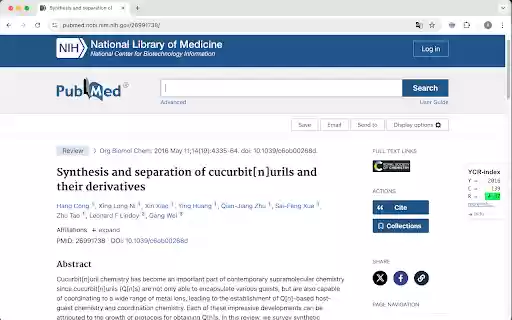 YCR index  from Chrome web store to be run with OffiDocs Chromium online