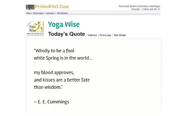Yoga Wise Daily Quote  from Chrome web store to be run with OffiDocs Chromium online