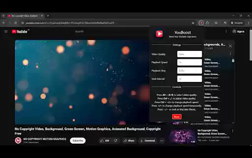 YouBoost  from Chrome web store to be run with OffiDocs Chromium online