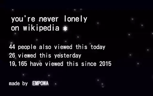 youre never lonely on wikipedia from Chrome web store to be run with OffiDocs Chromium online youre never lonely on wikipedia from Chrome web store to be run with OffiDocs Chromium online