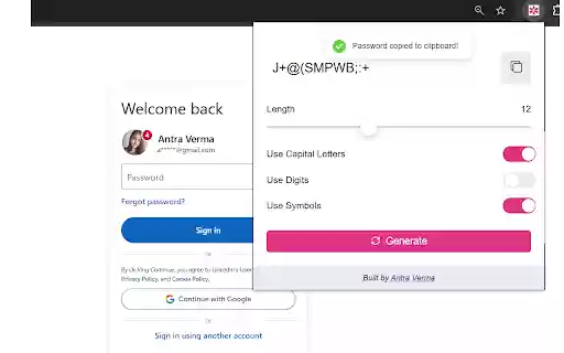 Your Password Generator  from Chrome web store to be run with OffiDocs Chromium online