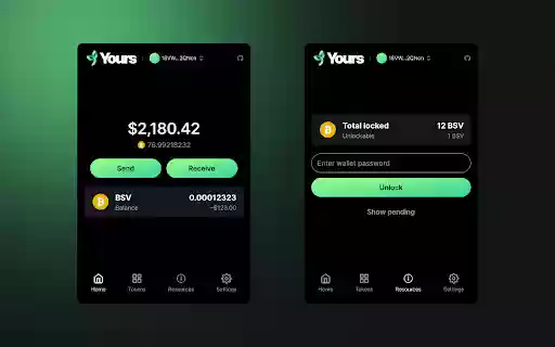 Yours Wallet  from Chrome web store to be run with OffiDocs Chromium online