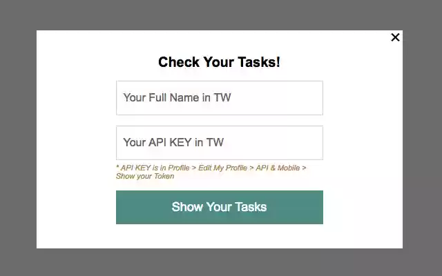 Your TeamWork Tasks  from Chrome web store to be run with OffiDocs Chromium online