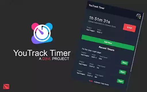 YouTrack Timer  from Chrome web store to be run with OffiDocs Chromium online