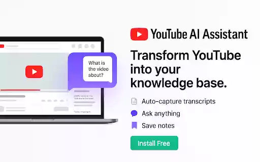 YouTube AI Assistant Sessionat  from Chrome web store to be run with OffiDocs Chromium online