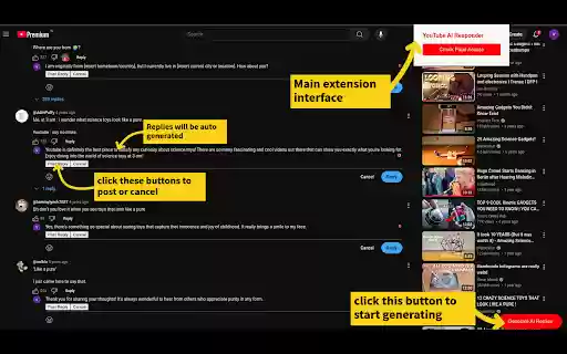 YouTube AI Comment Responder  from Chrome web store to be run with OffiDocs Chromium online