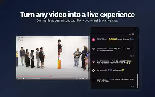 Youtube aLive Read comments like a live chat  from Chrome web store to be run with OffiDocs Chromium online