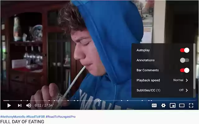 YouTube Bar Comments  from Chrome web store to be run with OffiDocs Chromium online