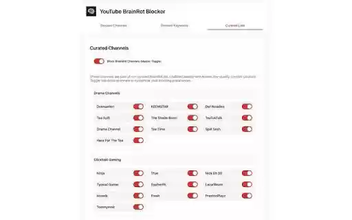 YouTube Blocker Advanced Content filtering for YouTube  from Chrome web store to be run with OffiDocs Chromium online