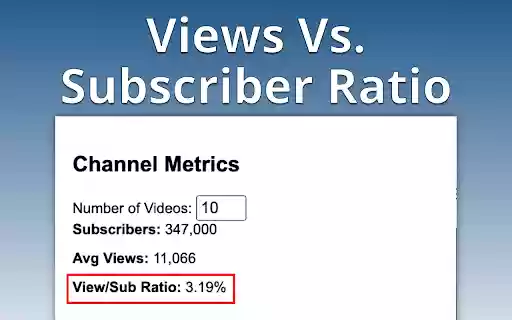 YouTube Channel Metrics  from Chrome web store to be run with OffiDocs Chromium online