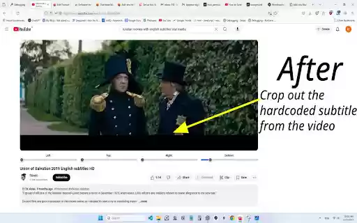 Youtube Crop  from Chrome web store to be run with OffiDocs Chromium online