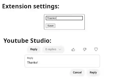 YouTube Default Predefined Comment Replies Templates  from Chrome web store to be run with OffiDocs Chromium online