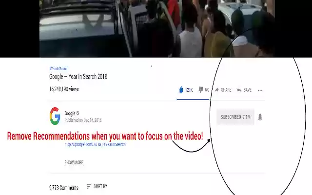 Youtube Focus Remove Recommendations  from Chrome web store to be run with OffiDocs Chromium online