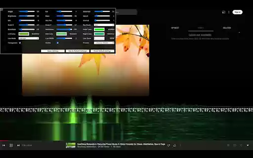 YouTube Musical Spectrum  from Chrome web store to be run with OffiDocs Chromium online