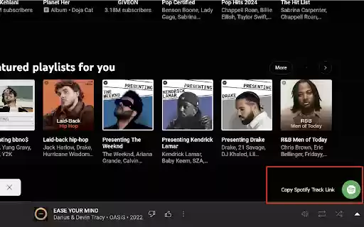 YouTube Music to Spotify  from Chrome web store to be run with OffiDocs Chromium online
