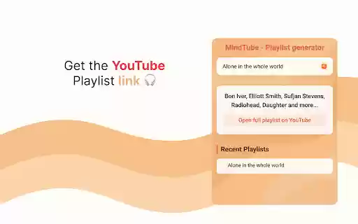 YouTube Playlist AI Generator – MindTube  from Chrome web store to be run with OffiDocs Chromium online