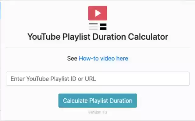 Chrome 网上应用店的 YouTube 播放列表时长计算器将与 OffiDocs Chromium 在线运行