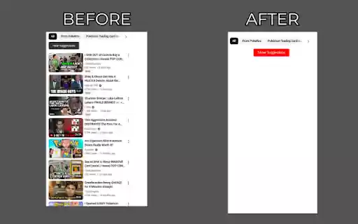 YouTube Recommendation Hider  from Chrome web store to be run with OffiDocs Chromium online