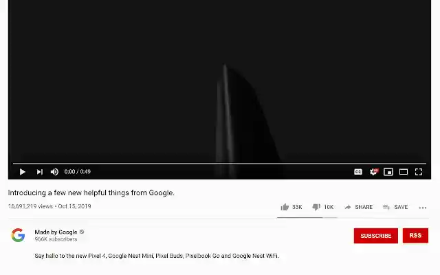 YouTube RSS  from Chrome web store to be run with OffiDocs Chromium online