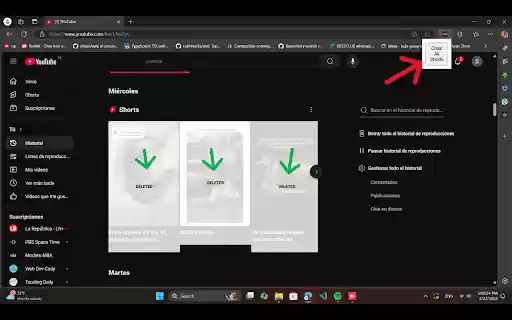 YouTube Shorts History Cleaner  from Chrome web store to be run with OffiDocs Chromium online