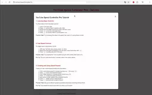 YouTube Speed Controller Pro  from Chrome web store to be run with OffiDocs Chromium online