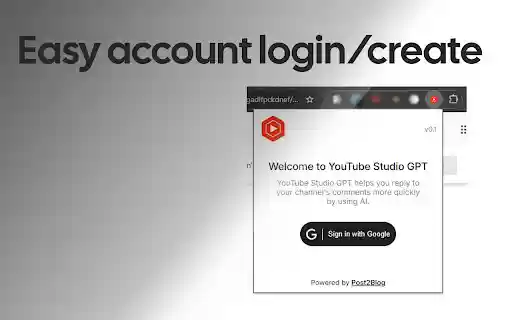YouTube Studio GPT  from Chrome web store to be run with OffiDocs Chromium online