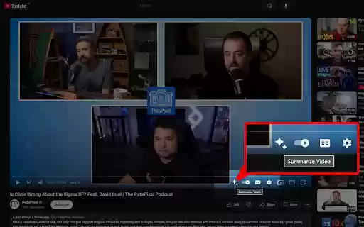 YouTube Summ  from Chrome web store to be run with OffiDocs Chromium online