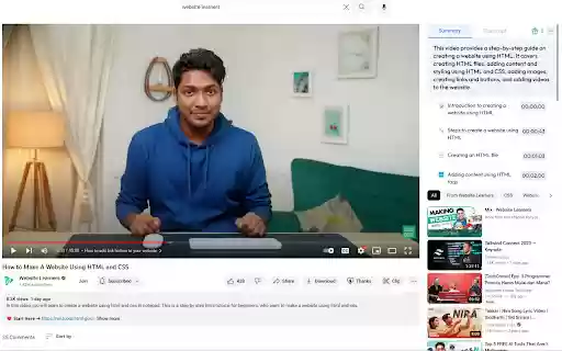 Youtube Summary with ChatGPT | VidRapid  from Chrome web store to be run with OffiDocs Chromium online