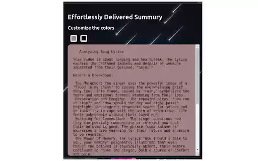 YouTube Summurizer  from Chrome web store to be run with OffiDocs Chromium online