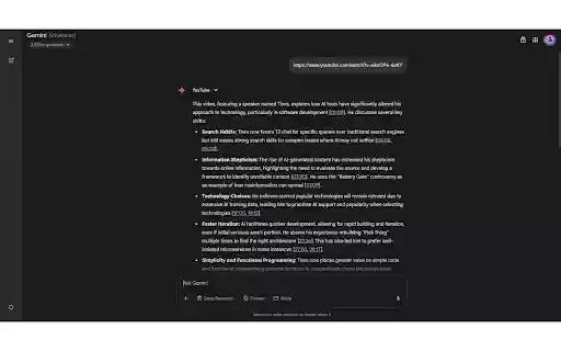 YouTube to Gemini Sender  from Chrome web store to be run with OffiDocs Chromium online
