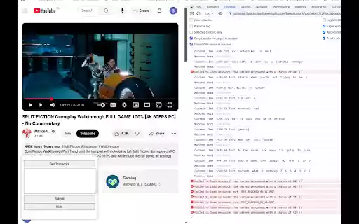 YouTube Transcript Filter  from Chrome web store to be run with OffiDocs Chromium online