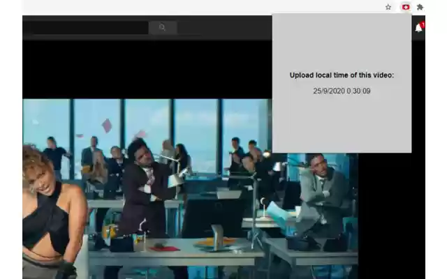 YouTube Upload Time  from Chrome web store to be run with OffiDocs Chromium online